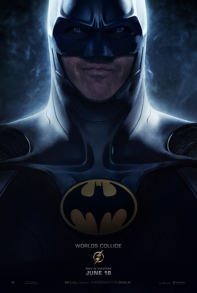 Póster individual de The Flash protagonizado por Batman (Michael Keaton)